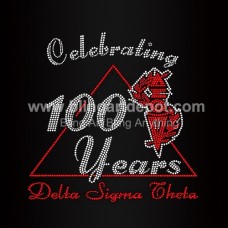Celebrating 100 Years Delta Sigma Theta Rhinestone Transfers